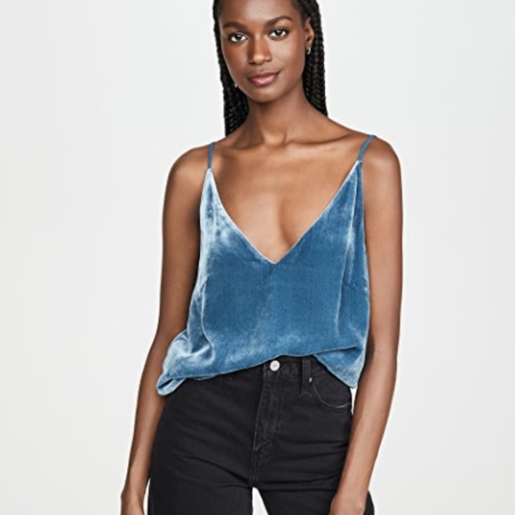 L'AGENCE Tops - 🌟HP🌟 L'AGENCE Gabriella Velvet Camisole in Cortez Blue